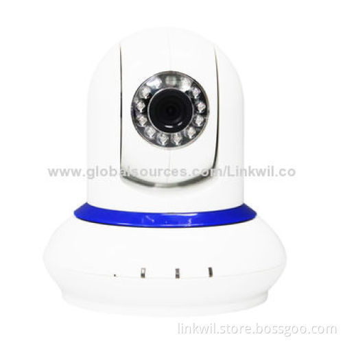 Megapixel IP Camera, Supports Onvif, SD Card, Remote Pan/Tilt and Two-way Audio